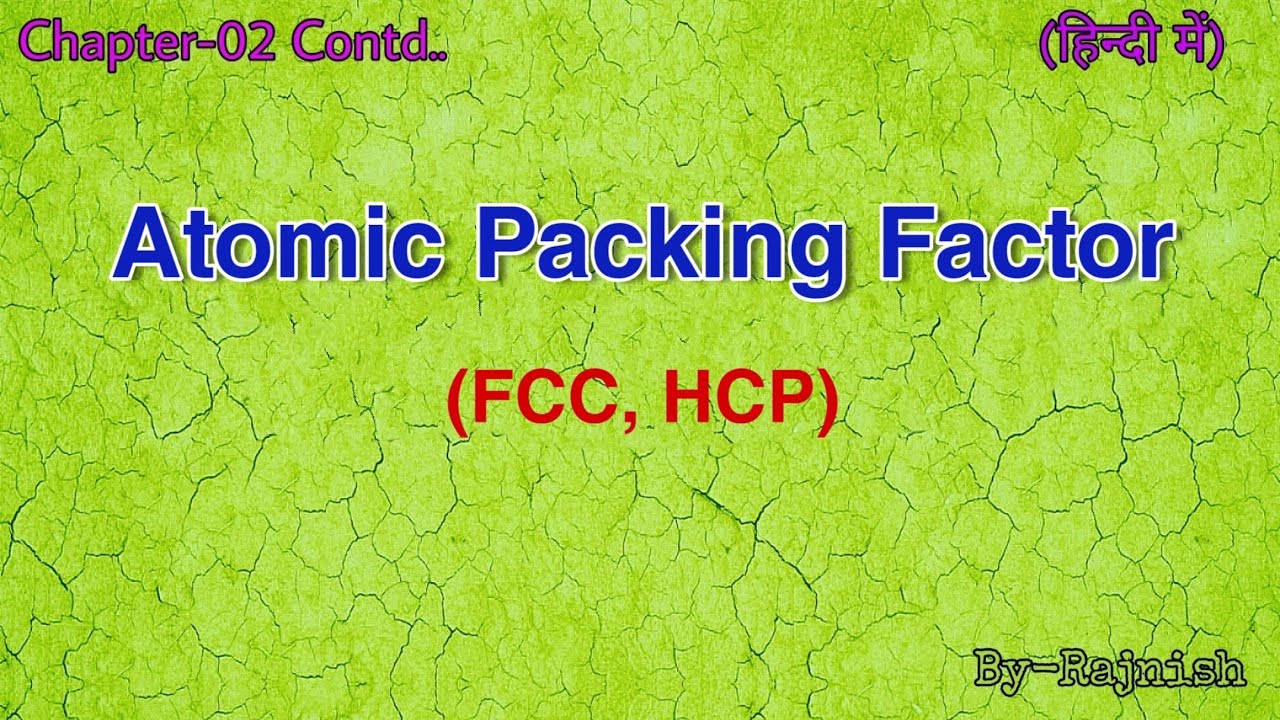Atomic Packing Factor of FCC & HCP