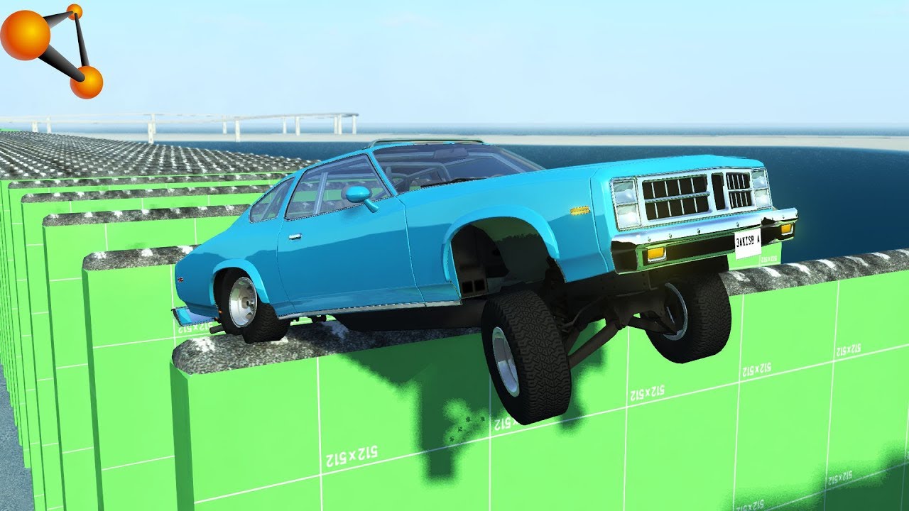 BeamNG.drive - Driving on the Road With Voids on Speed Bumps