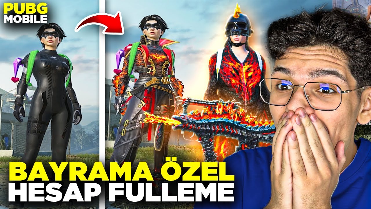 BAYRAMA ÖZEL TAKİPÇİMİN HESABINI FULLEDİM🥰! - PUBG MOBİLE