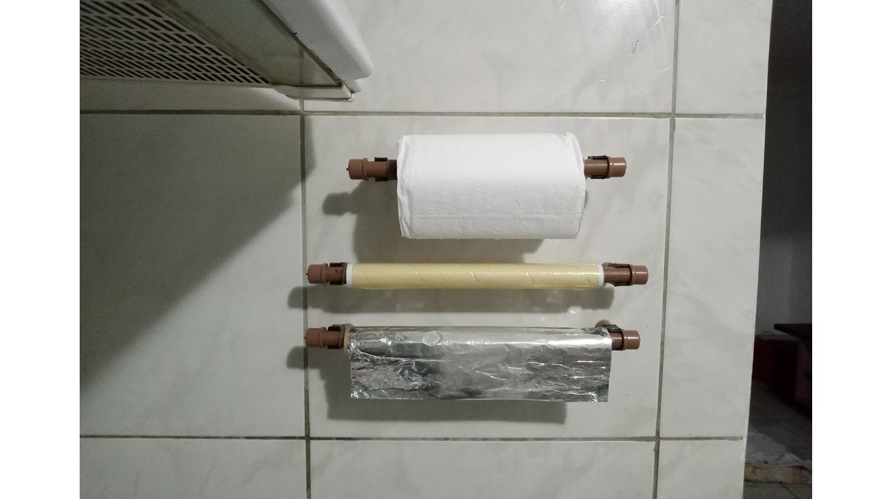 COMO FAZER PORTA PAPEL: TOALHA, ALUMÍNIO E FILME DE PVC