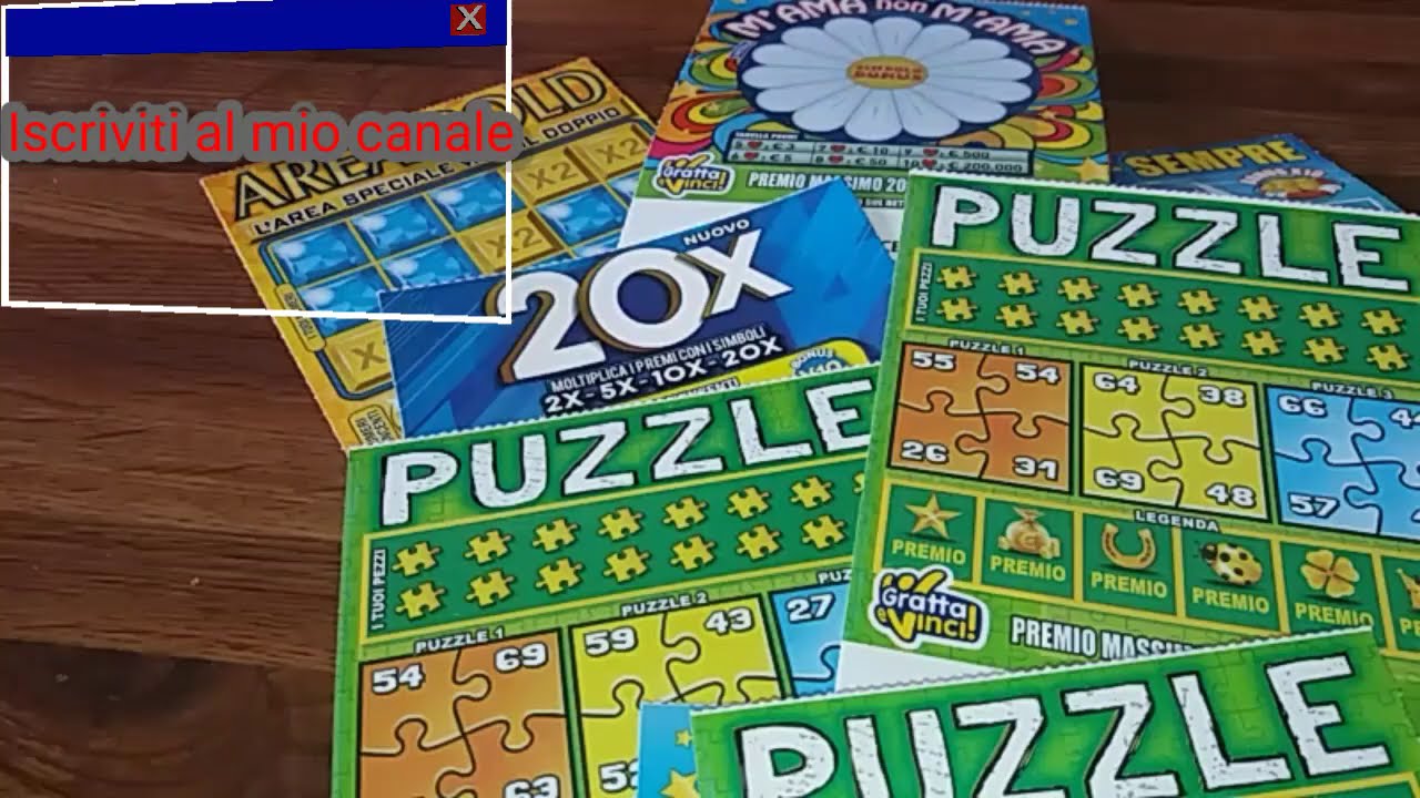 puzzle..m'ama non m'ama ..20x..area gold gratta e vinci ..Scan and win..😍💪👍/3/