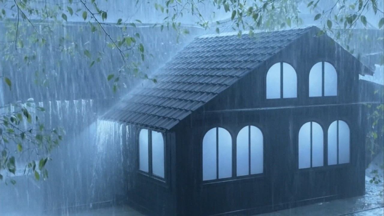 Heavy Rain Falling on Cozy House at Night 🌧️ Relaxing Rain Sounds for Deep Sleep & Stress Relief