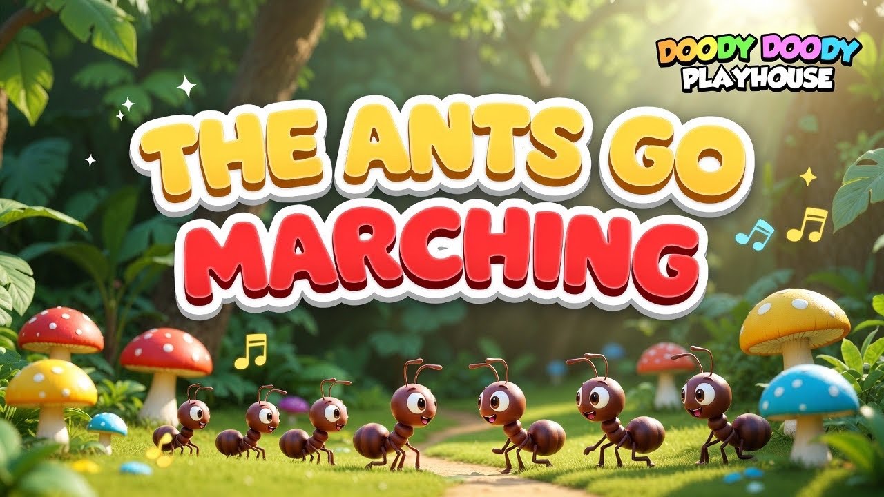 The Ants Go Marching 🐜🎶 | Fun Counting Song for Kids | @DoodyDoodyPlayhouse 