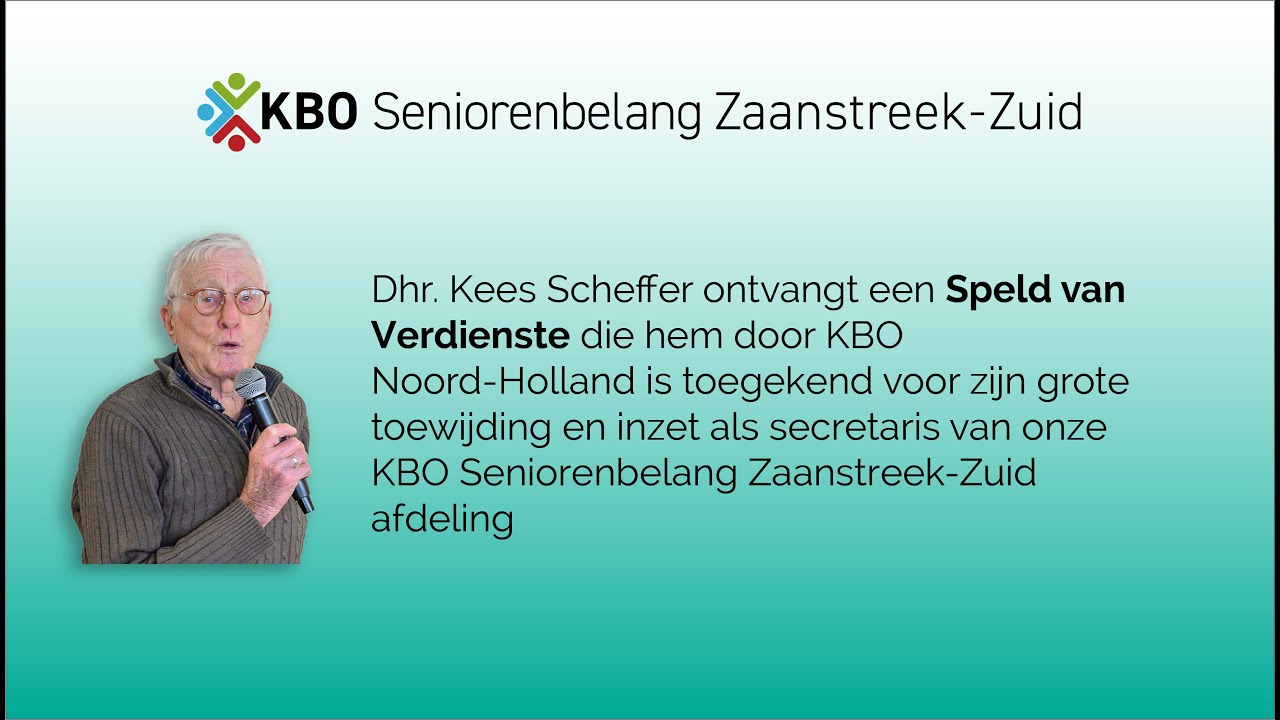 Speld van Verdienste voor Kees Scheffer