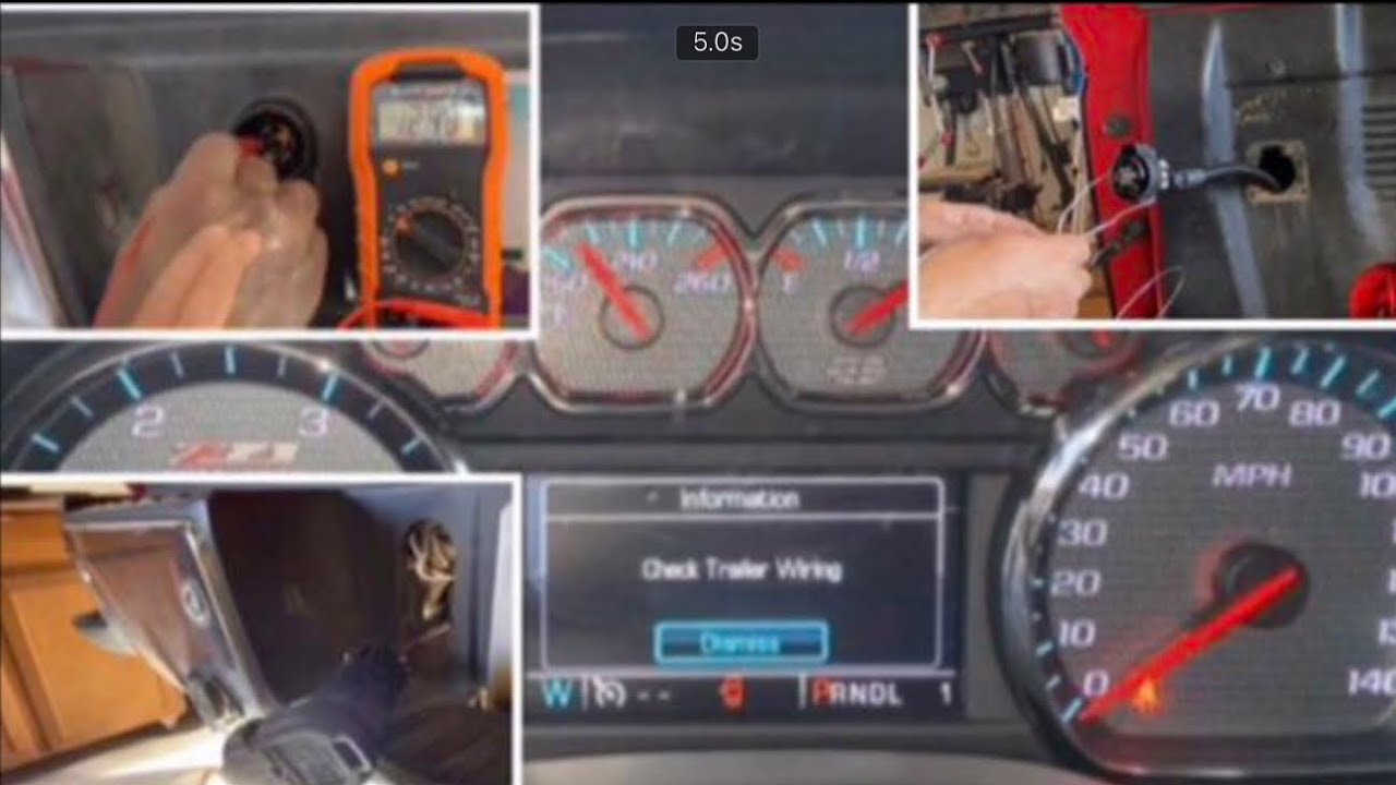 7 pin trailer connector in bumper & in bed w/ harness replacement w/ how to diagnose a problem 