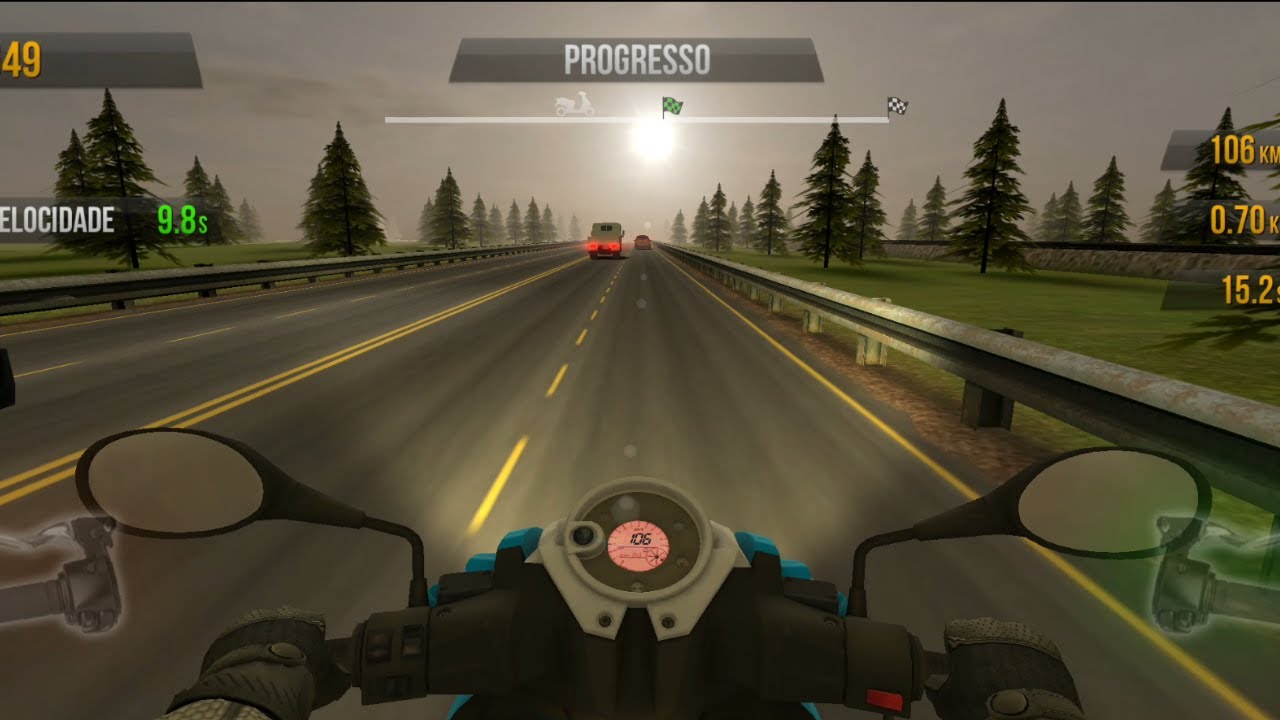 Mobilete cortando giro | Traffic Rider