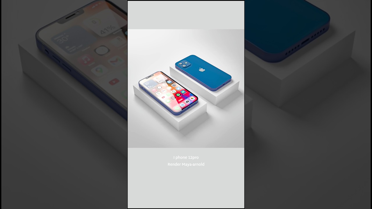 i phone 12pro / 3d render Maya - Arnold 