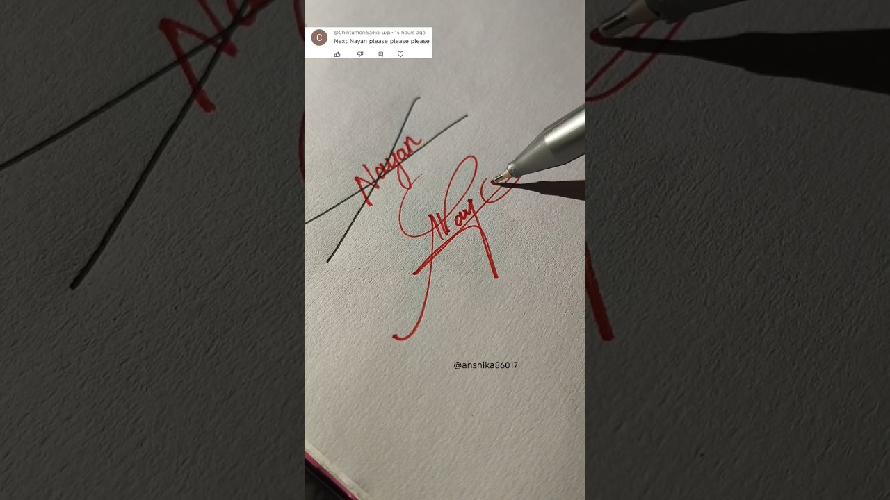 How to make sign letter N? #Nayan signature style#calligraphy #n#