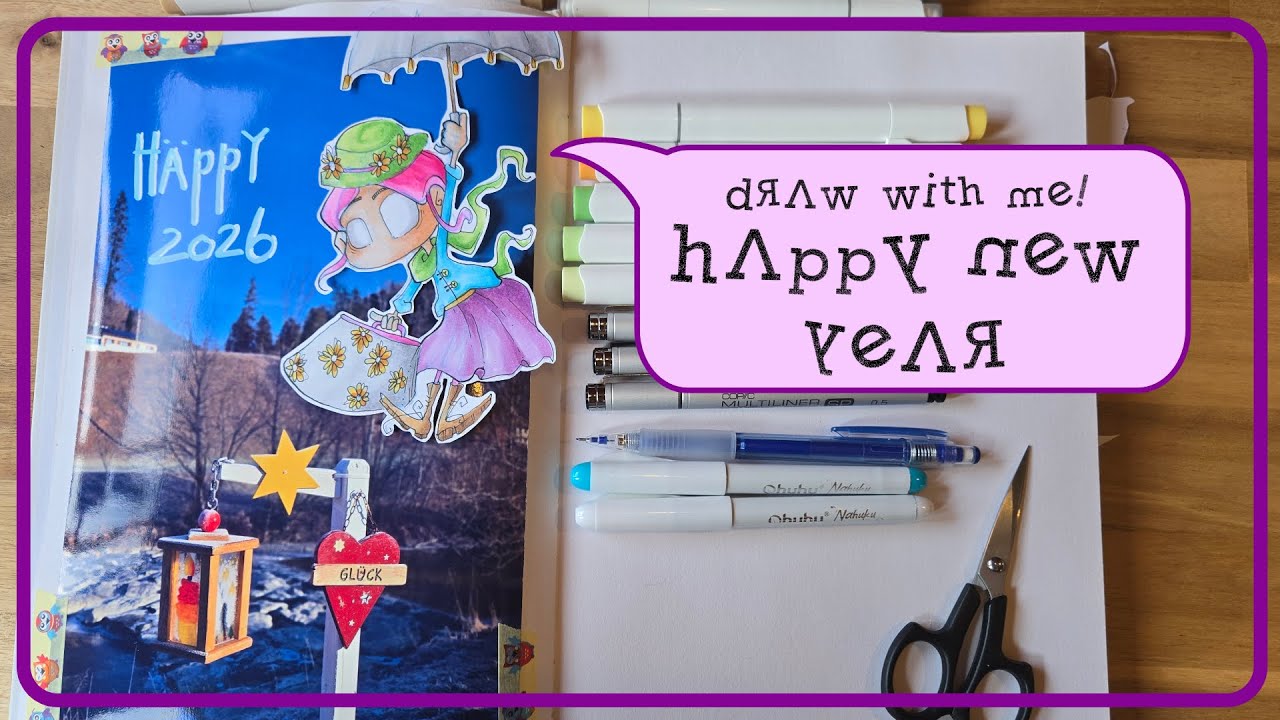 [Draw with me] Happy New Year Ohuhu Marker