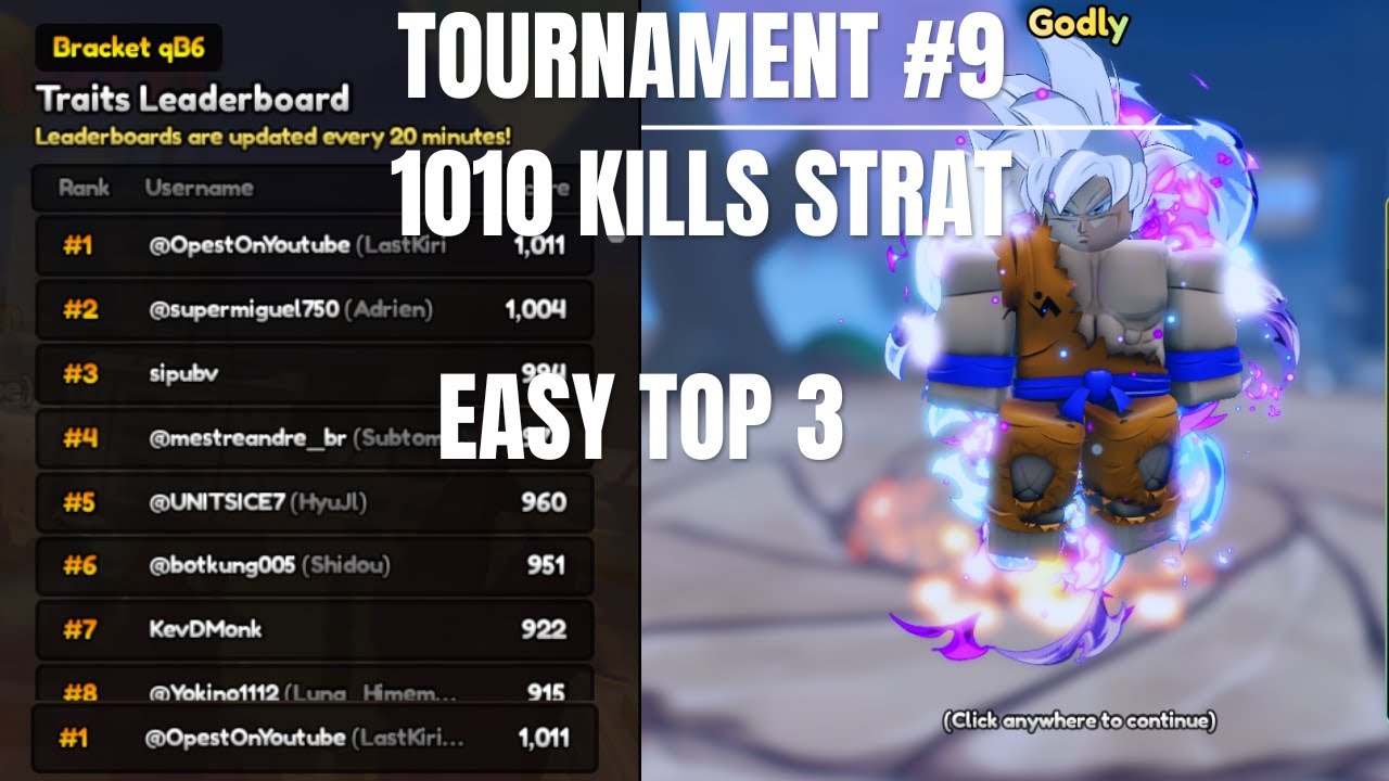 1010+ KILLS STRAT IN ALS TOURNAMENT #9 | Anime Last Stand