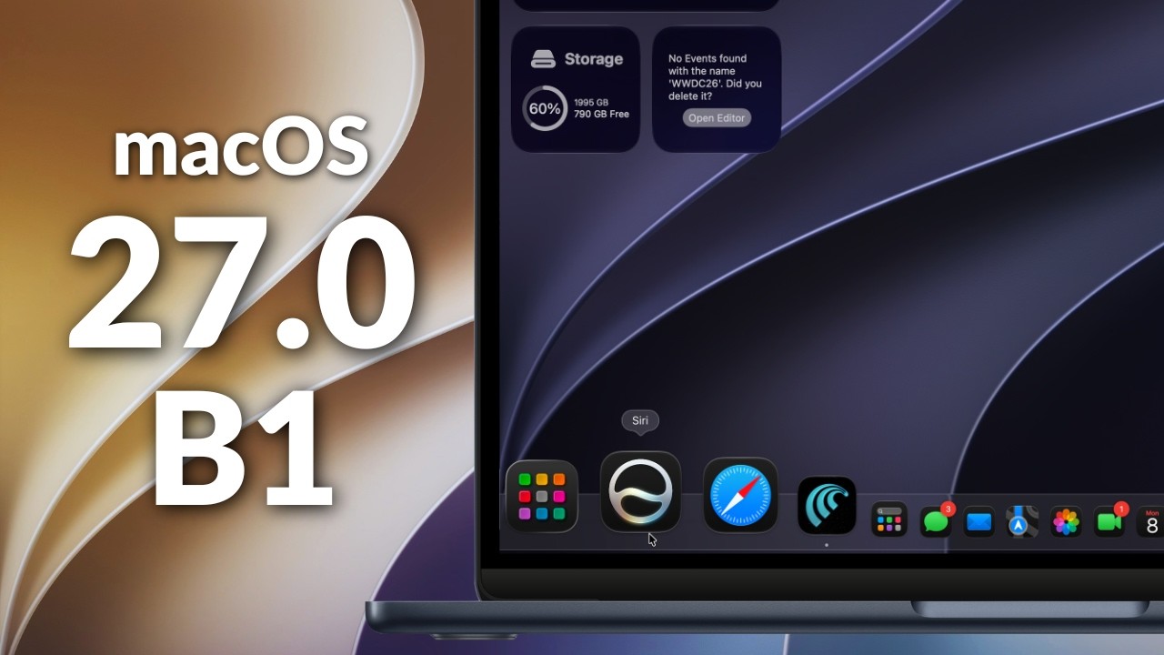 macOS Golden Gate 27.0 Beta 1 - What's New?