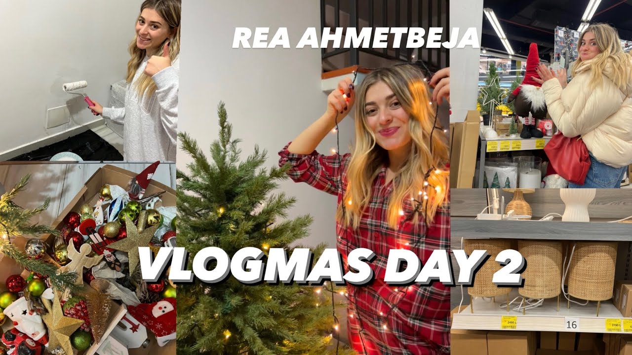 VENDOSIM PEMEN🎄| VLOGMAS DAY 2 | Lyejm shtepine, merzitem, haul 🕯