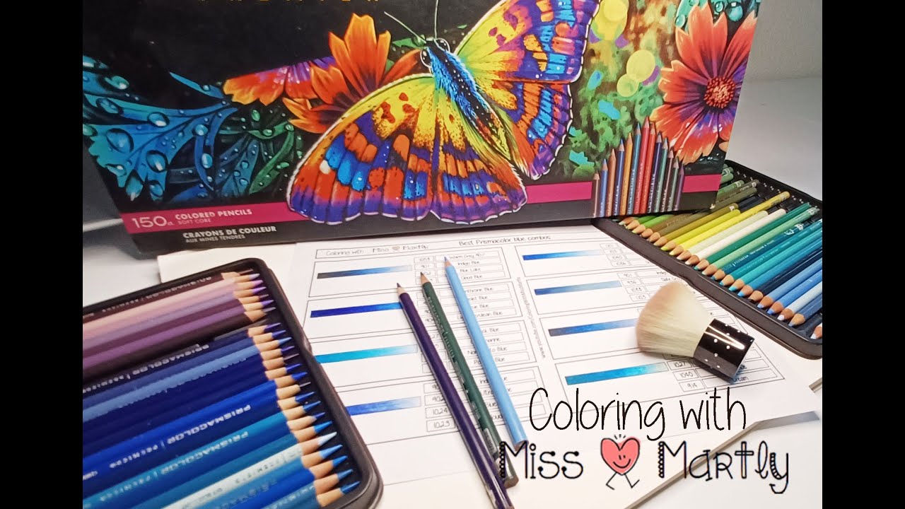 Best BLUE Prismacolor COMBOS | Blending | Download the Worksheet