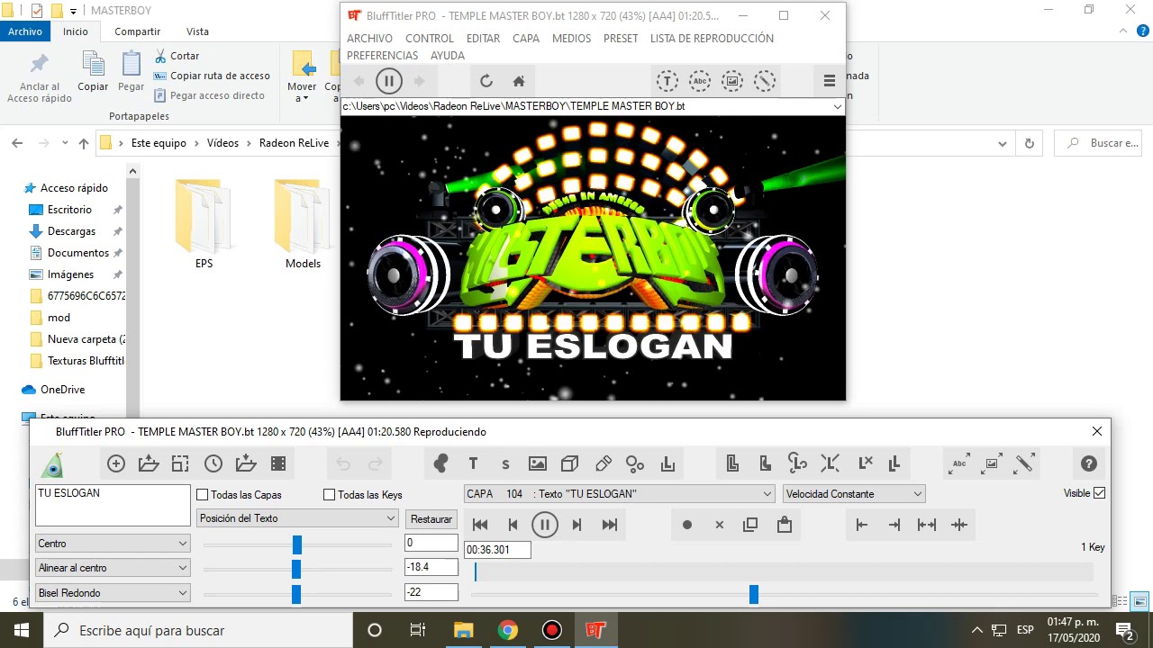 PLANTILLA EDITABLE MASTERBOY EN BLUFF 2021
