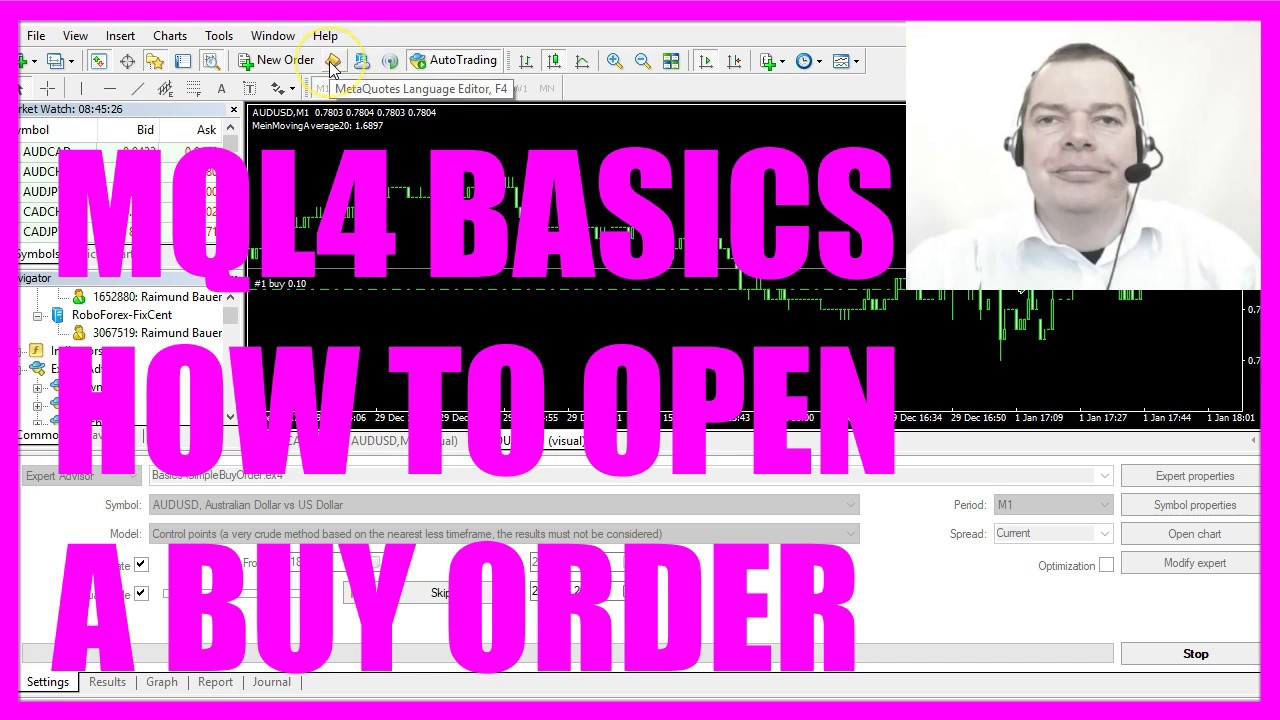 MQL4 TUTORIAL BASICS - 12 HOW TO OPEN A BUY ORDER