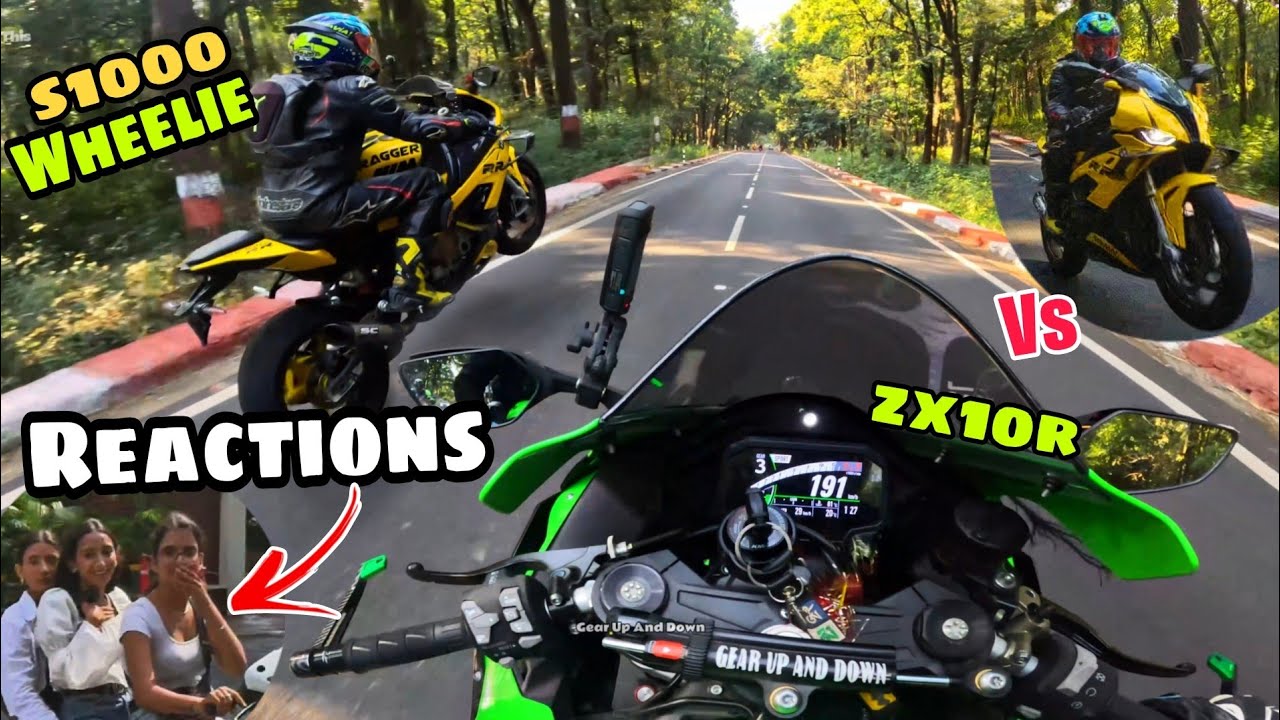 Cute College Girls Shocking Reaction On Zx10r 😱 || S1000rr Vs New Zx10r 2024❤️