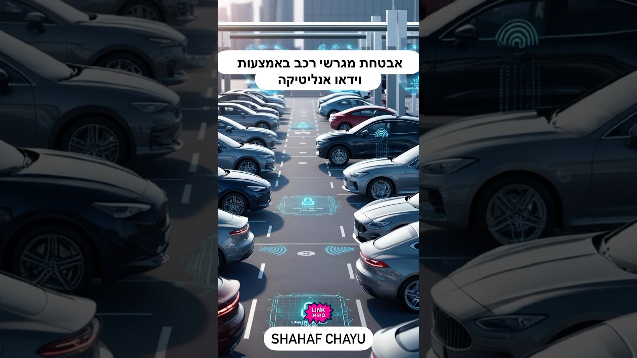 אבטחת מגרשי רכב באמצעות וידאו אנליטיקה. #אבטחה #מגרשי_רכב #בינה_מלאכותית #מעקב_אוטומטי #הגנה_24_7