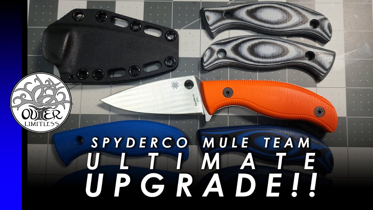 The Ultimate Spyderco Mule Team Upgrade! Stoner CNC G10 Handle & Kydex Sheath Review