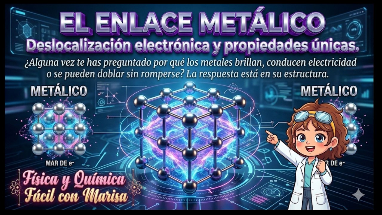 Enlace metálico. Deslocalización electrónica y propiedades únicas
