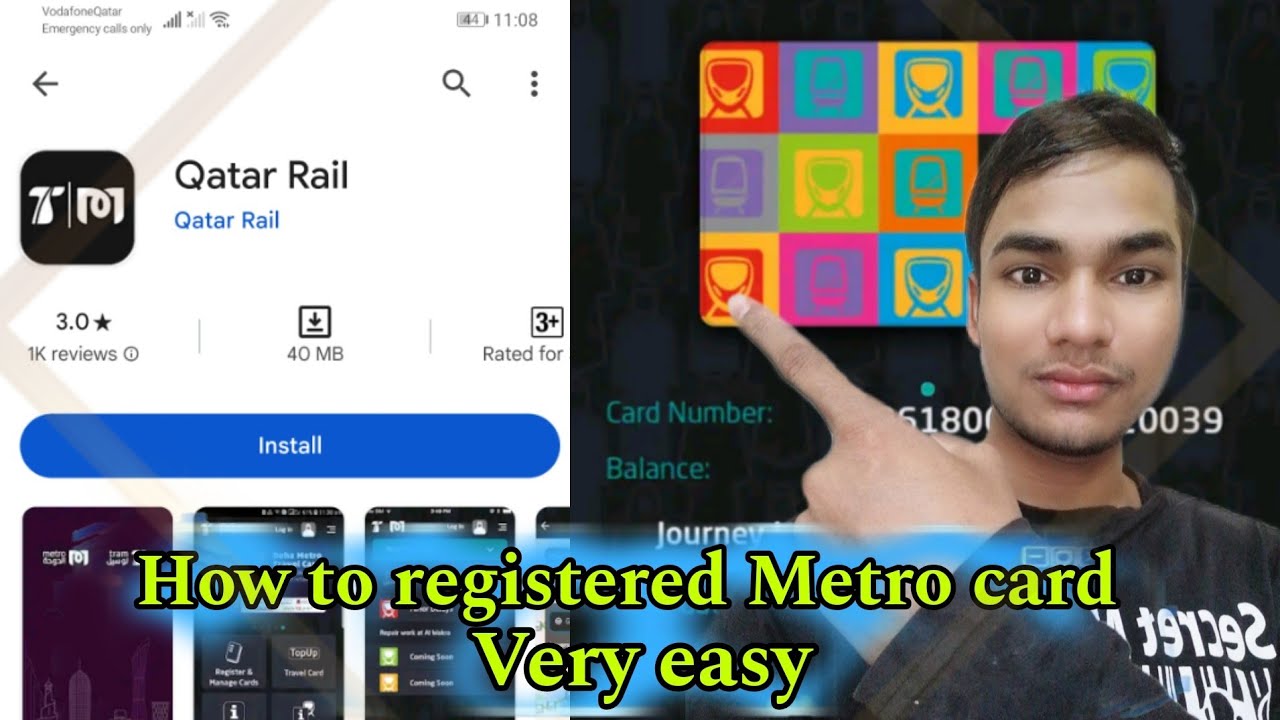 how to registered qatar rail app 2025 || कतर रेल एप कैसे रजिस्टर करें || Metro card activate to app