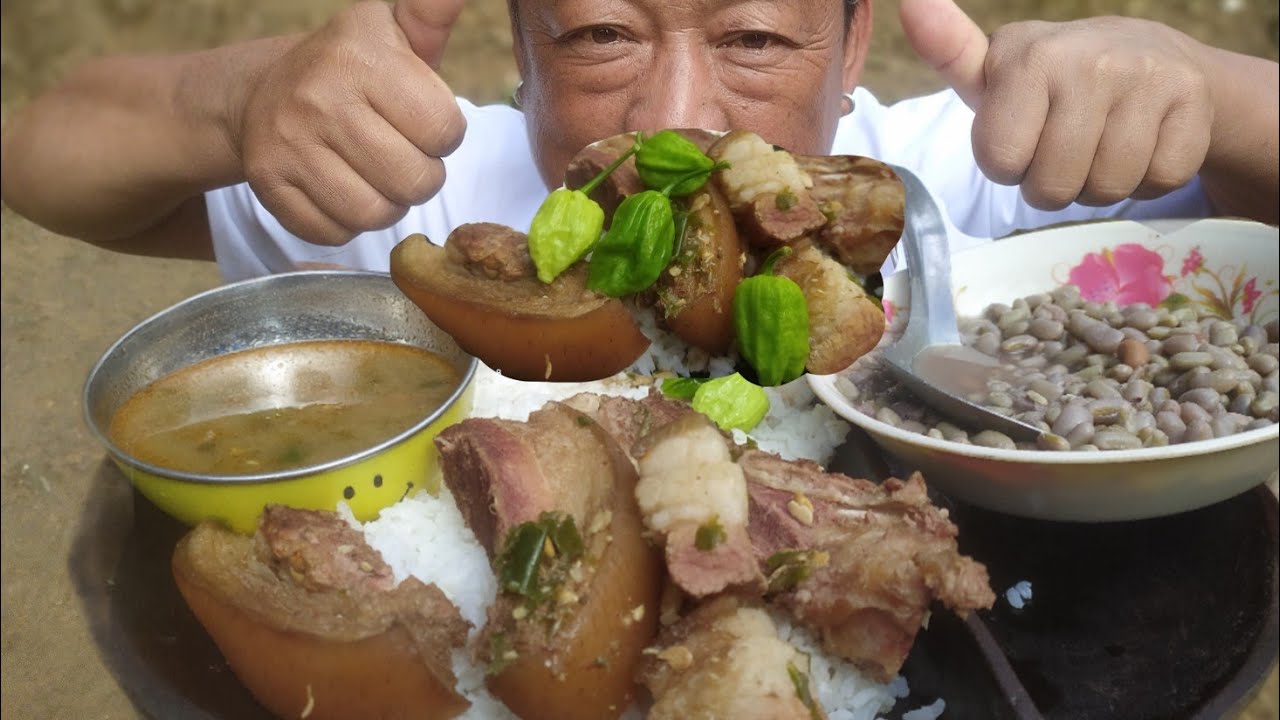 My favorite fatty pork with soup & king chilly|@khipsvlog3739...