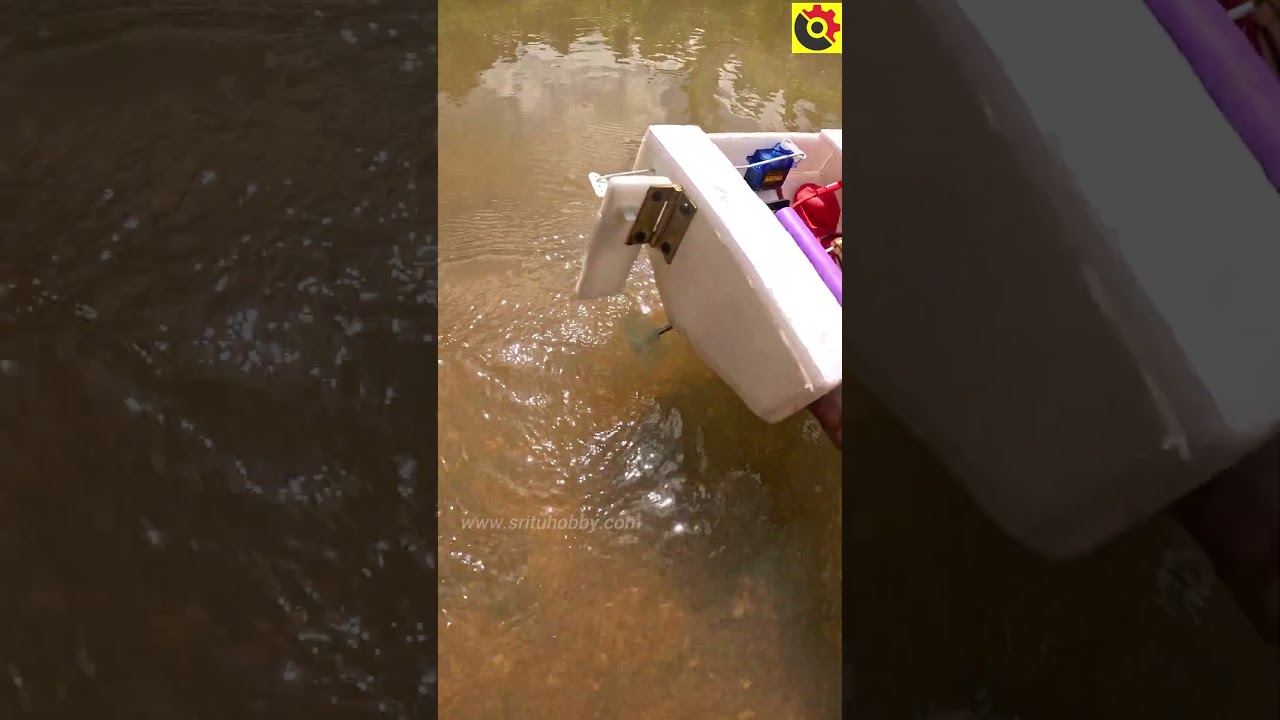 180sh DC motor with diy Rc boat #srituhobby #RC #Boats @sritu_hobby