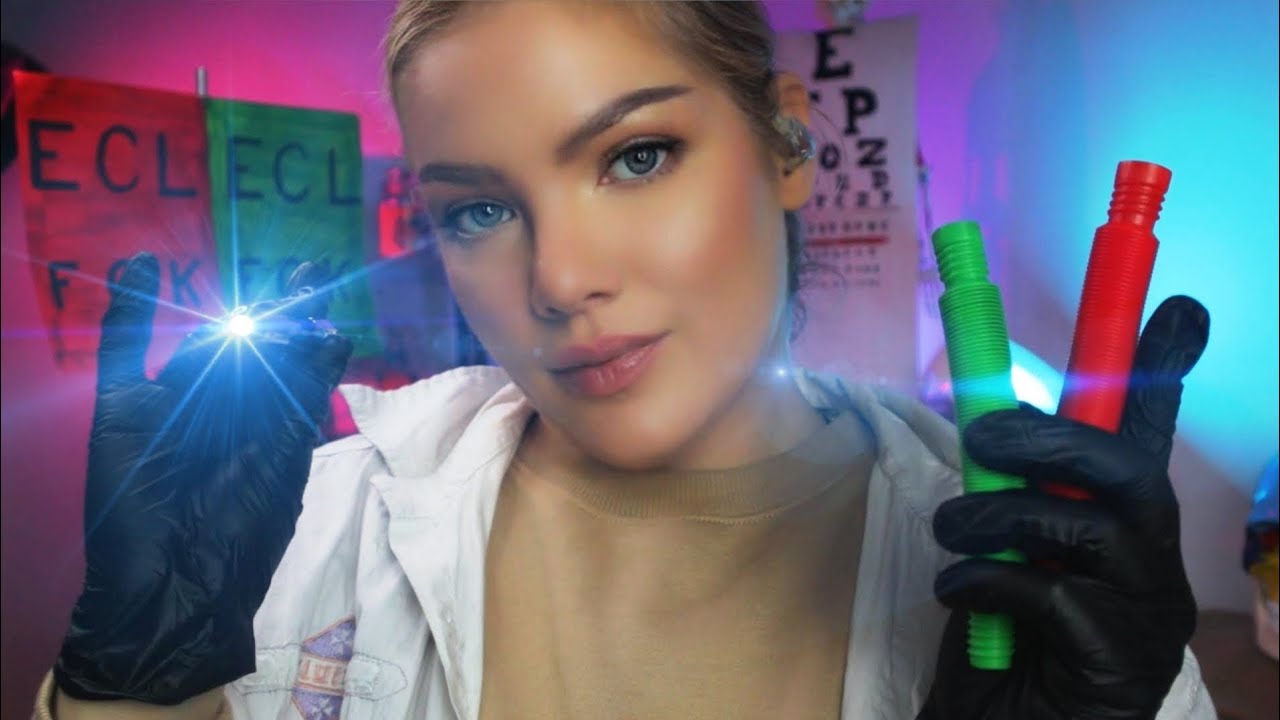 ASMR Visita Oculistica Dettagliata, Esame Orbitale, Controllo della Vista, Test Oculari