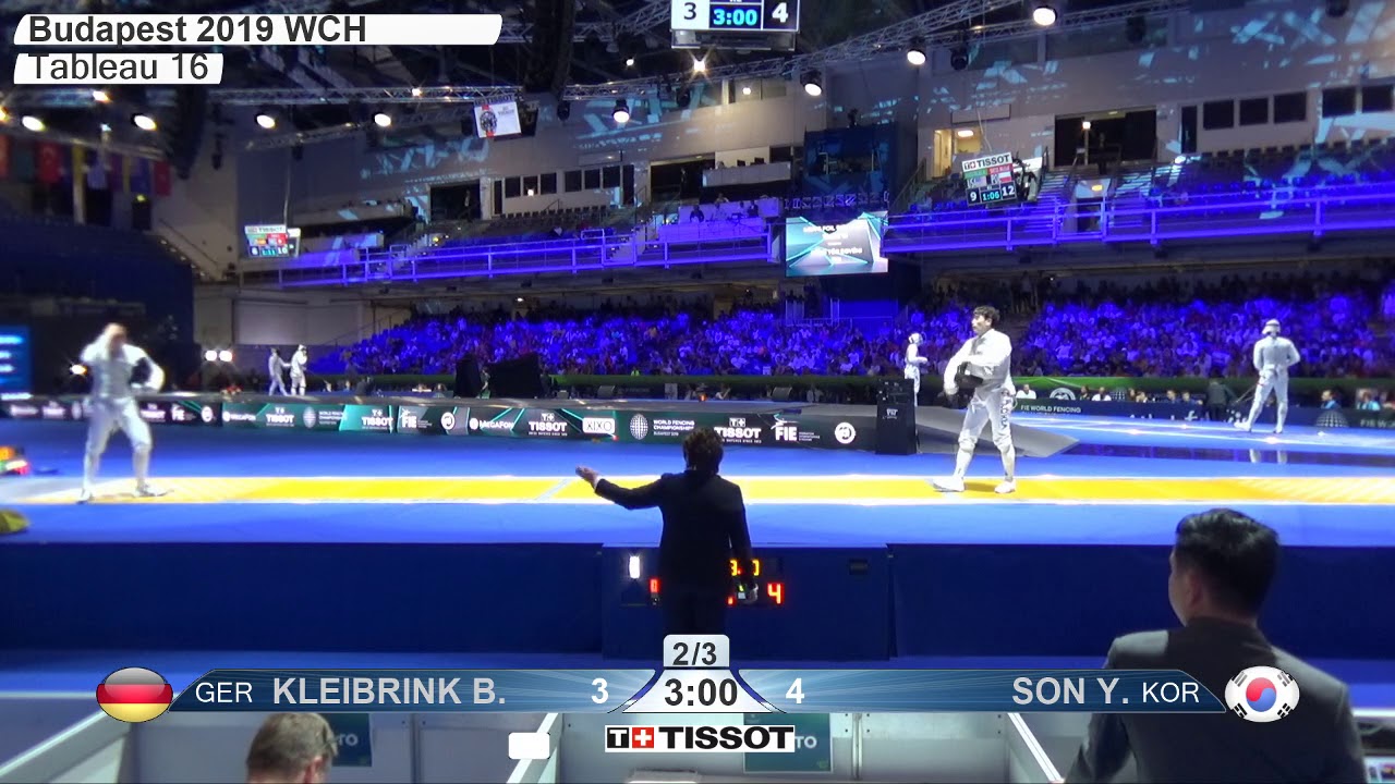 2019 244 T16 04 M F Individual Budapest HUN WCH YELLOW KLEIBRINK GER vs SON KOR