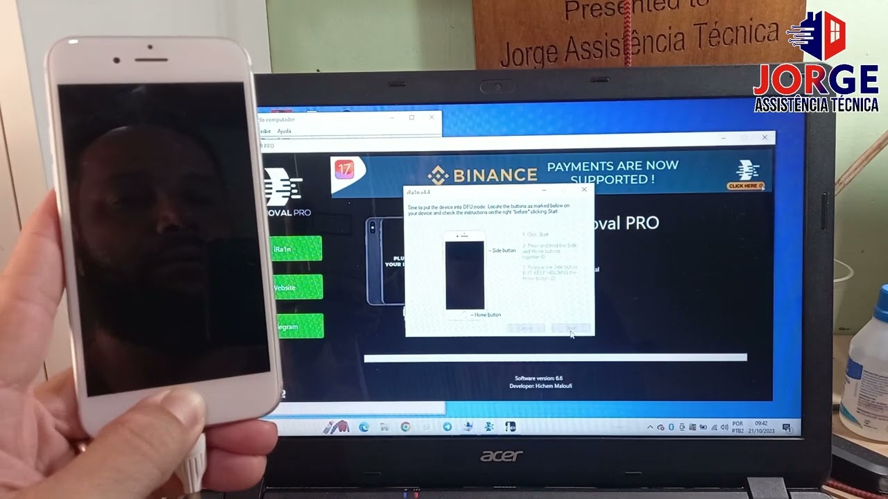 Desbloqueio do IPhone 6s HELLO iRemovalPro
