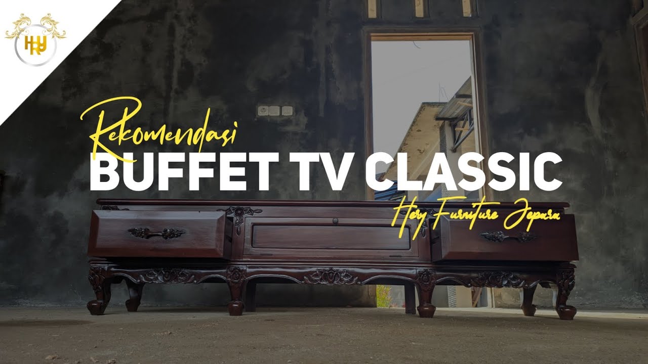 BUFFET TV CLASSIC - ( KAYU JATI UKIR )