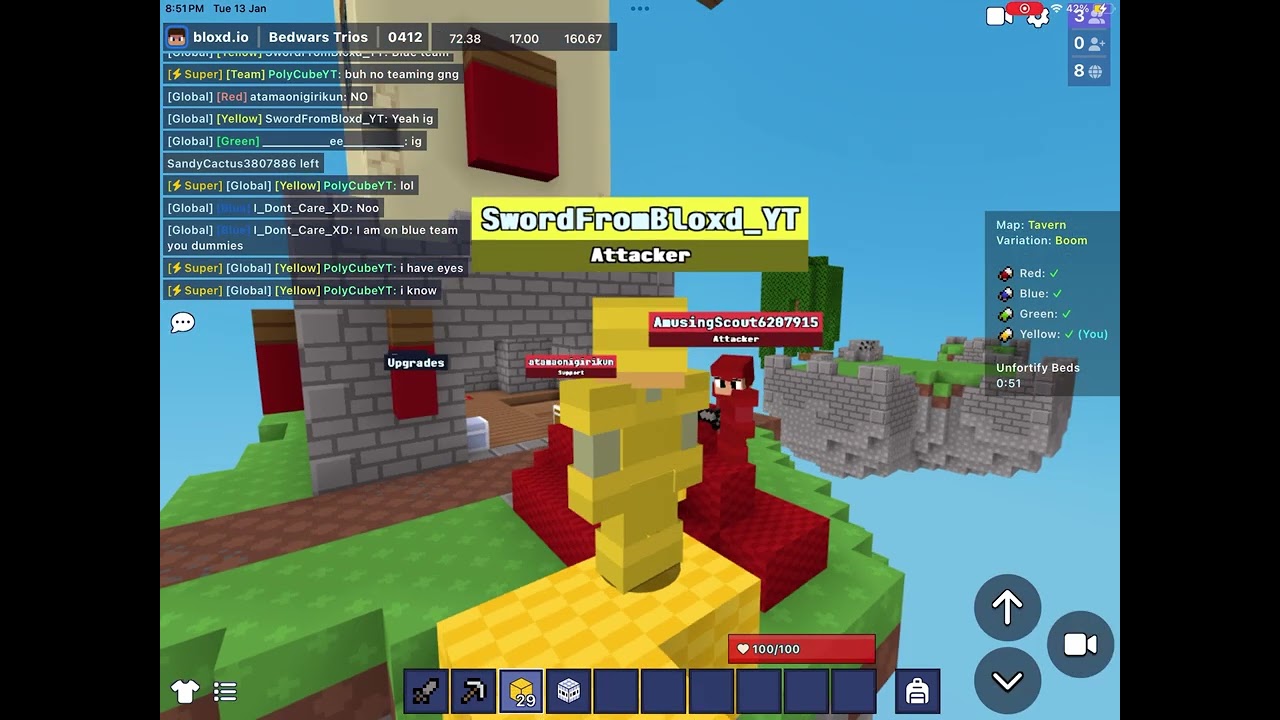 Bloxd.io playing Bedwars  with @PolyCubeOfficial