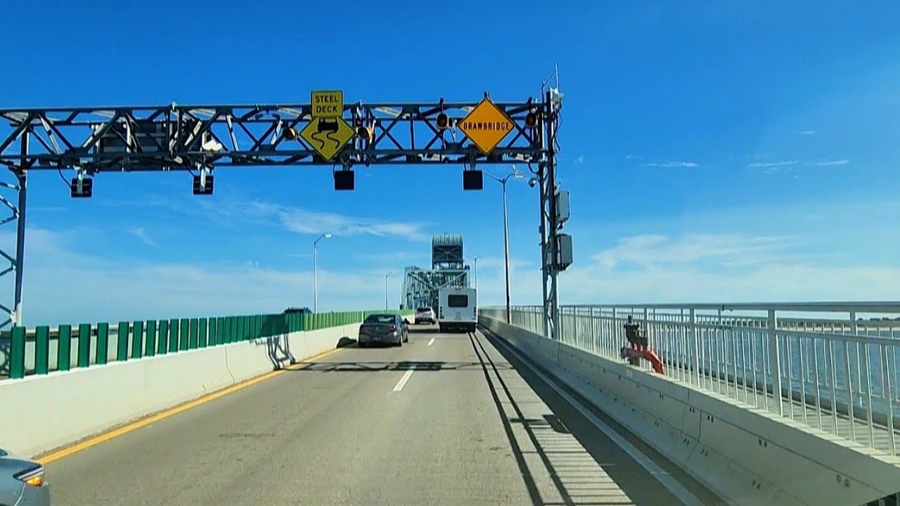 DRIVING THROUGH MARINE PARWAY BRIDGE TO THE ROCKAWAYS, QUEENS, NY