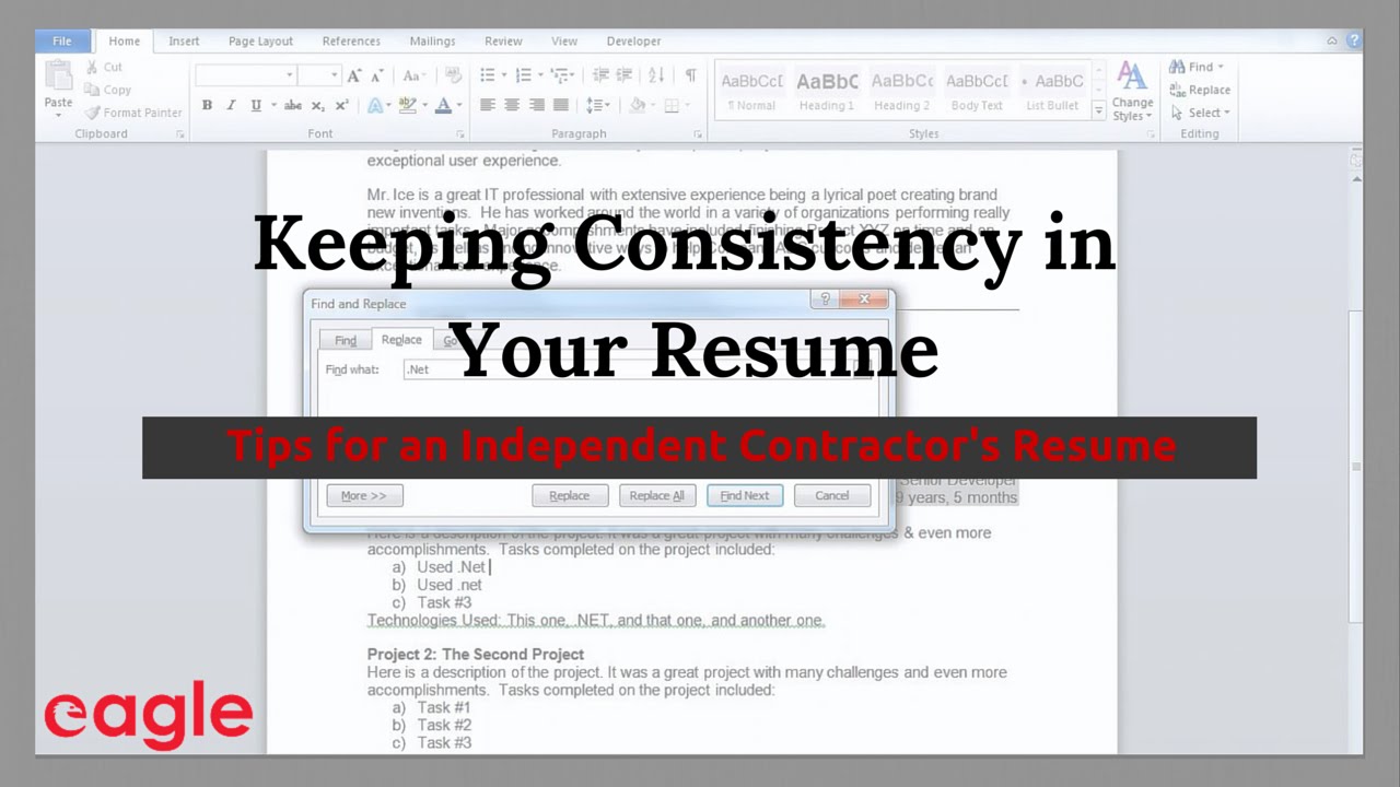 MS Word Tip: Keeping Consistency in Your Resume