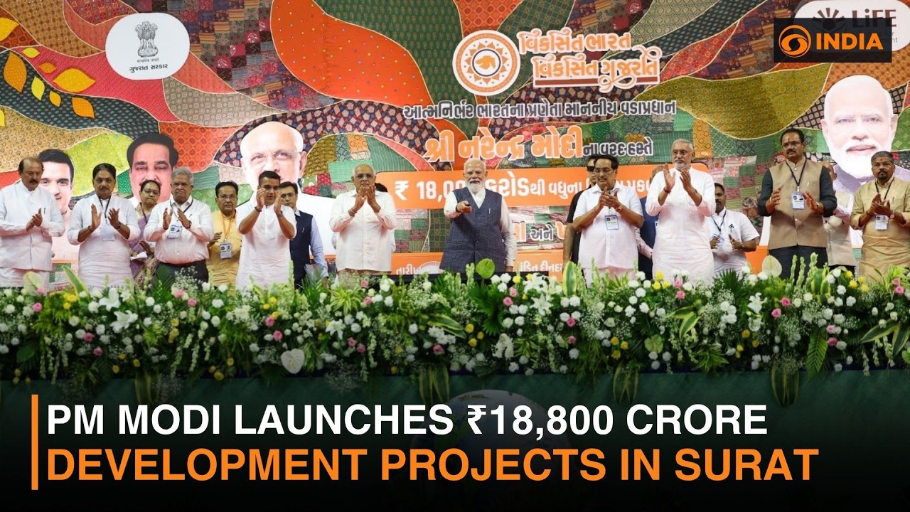 PM Modi Launches ₹18,800 Crore Development Projects in Surat