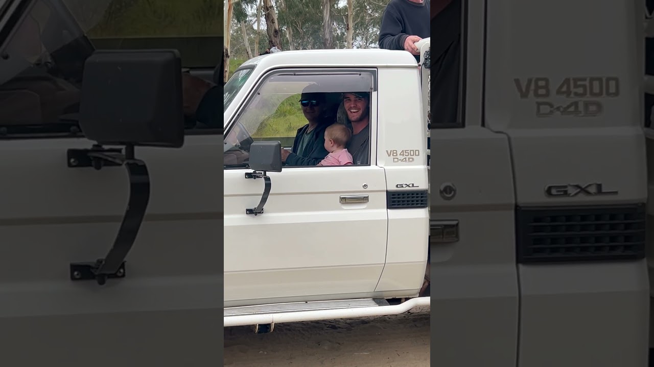 Bubba loves driving in the vdj79 Landcruiser v8 im sorry daddy bought a Nissan.