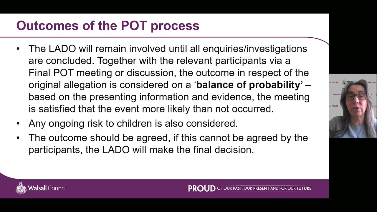 Walsall's Local Authority Designated Officer (LADO) Video