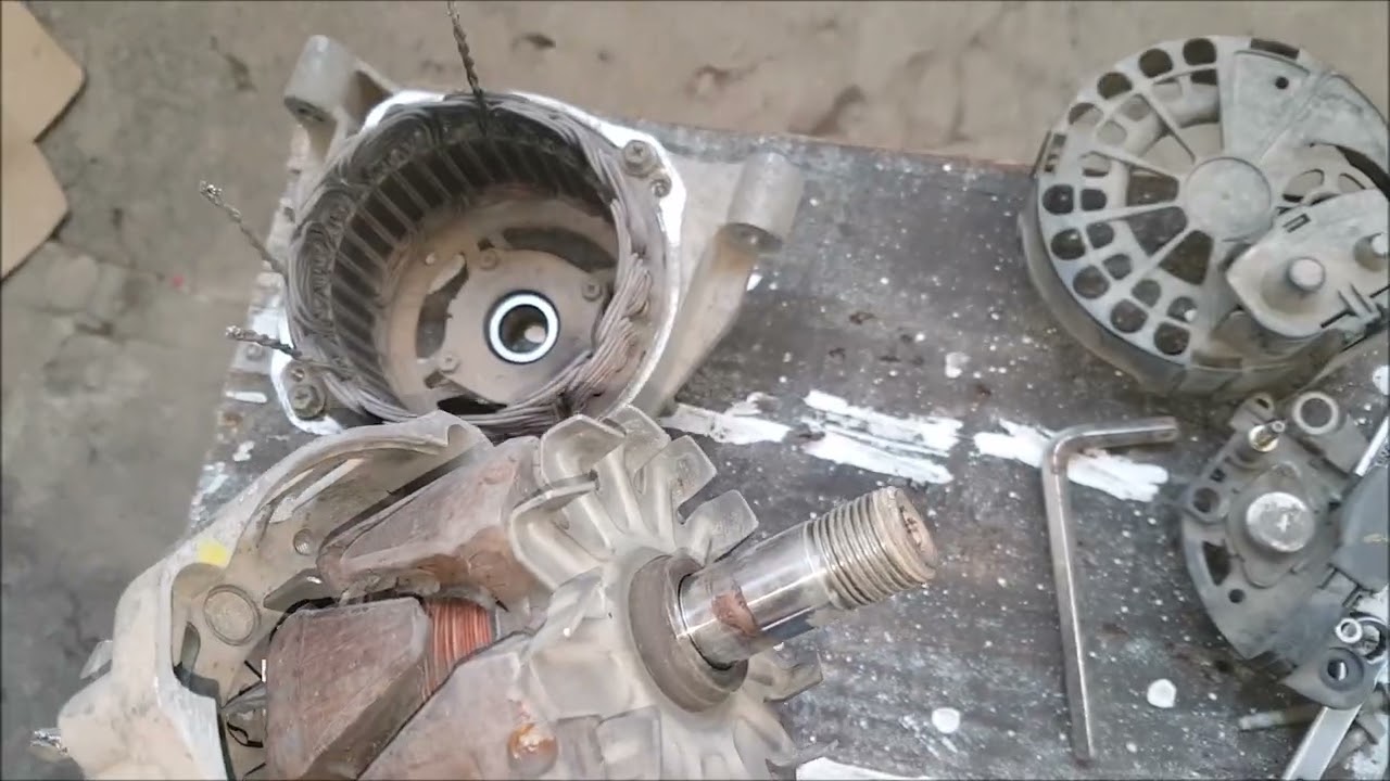 Troca dos Rolamentos do alternador do Fiat Siena