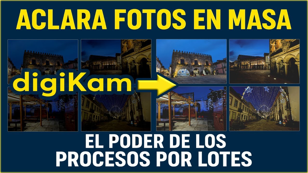DigiKam: ¡El poder de procesos por lotes!. Aclara tus fotos en masa.