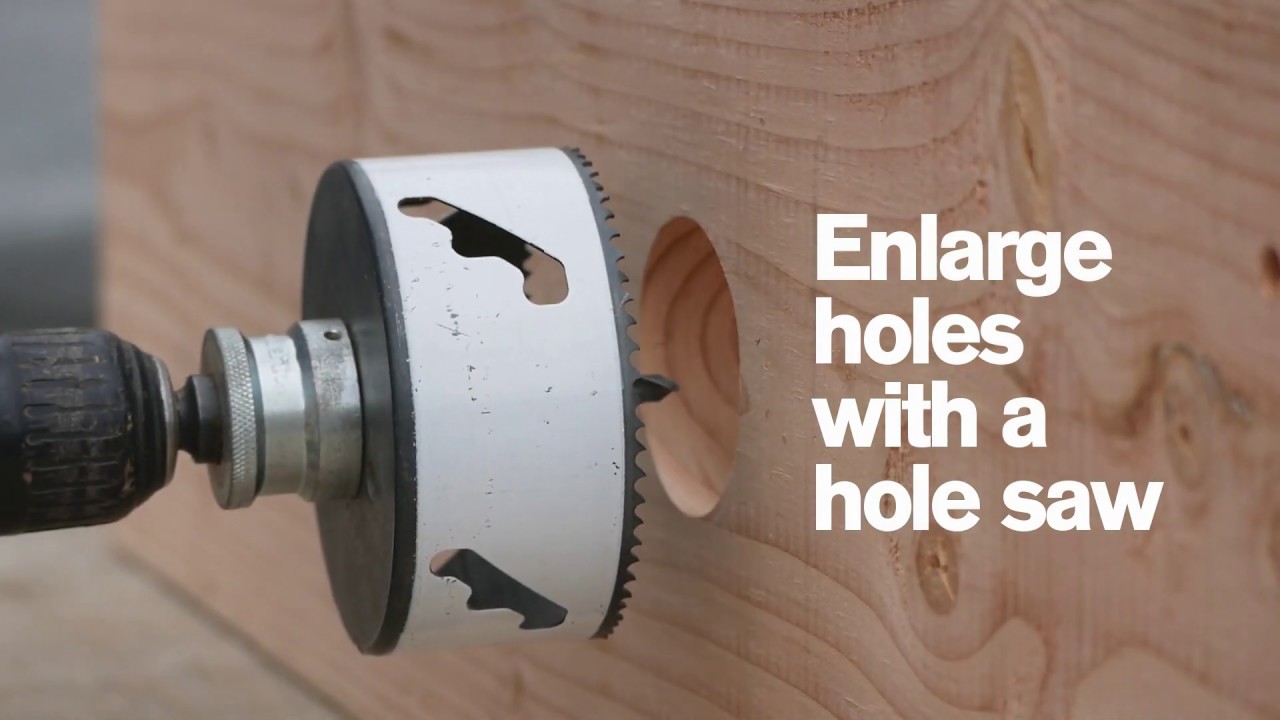 How to Enlarge a Hole With a Hole Saw