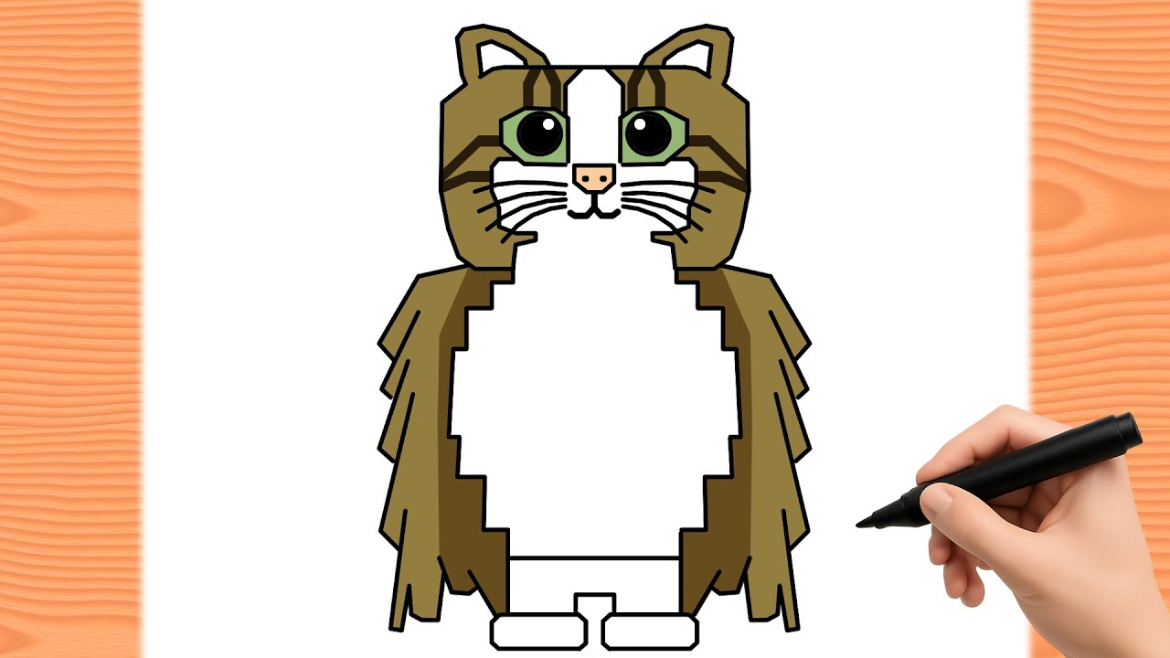 Como Dibujar a MEOWL   - Steal a Brainrot ROBLOX