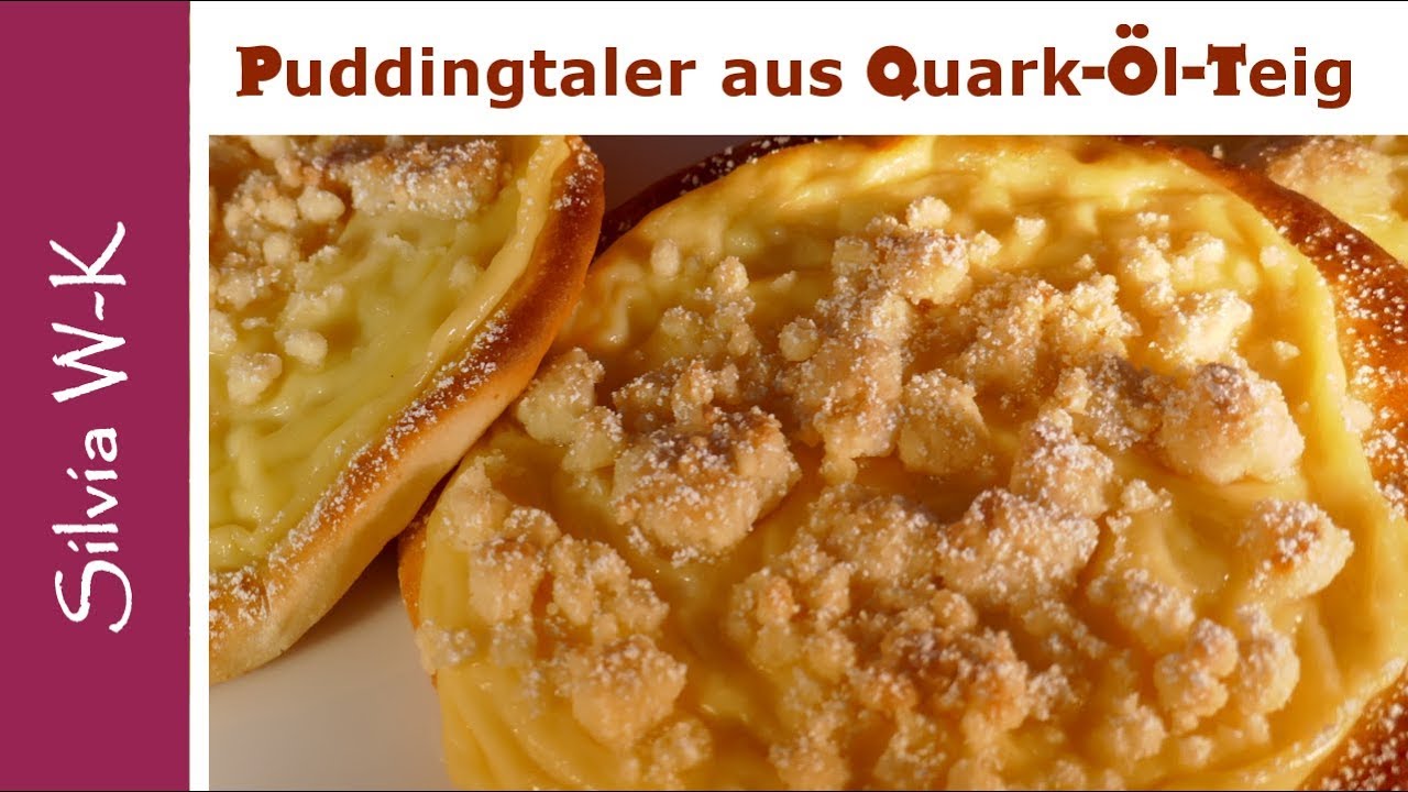 Puddingtaler / mit Quark-Öl-Teig / Puddingteilchen / lecker