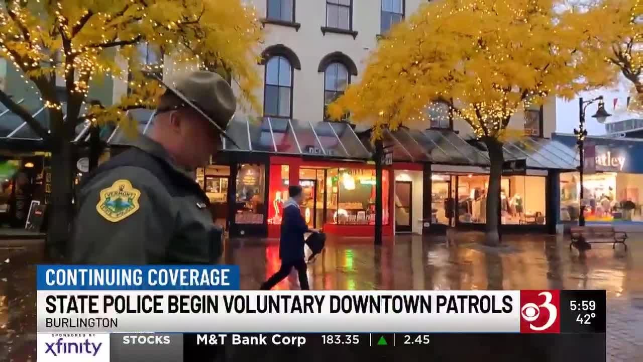 Vermont troopers begin voluntary patrols in downtown Burlington