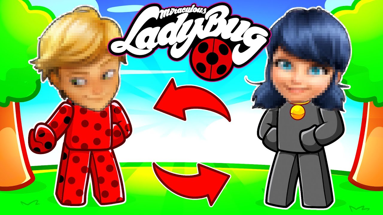 MIRACULOUS LADYBUG Movie ROBLOX BODY SWAP!