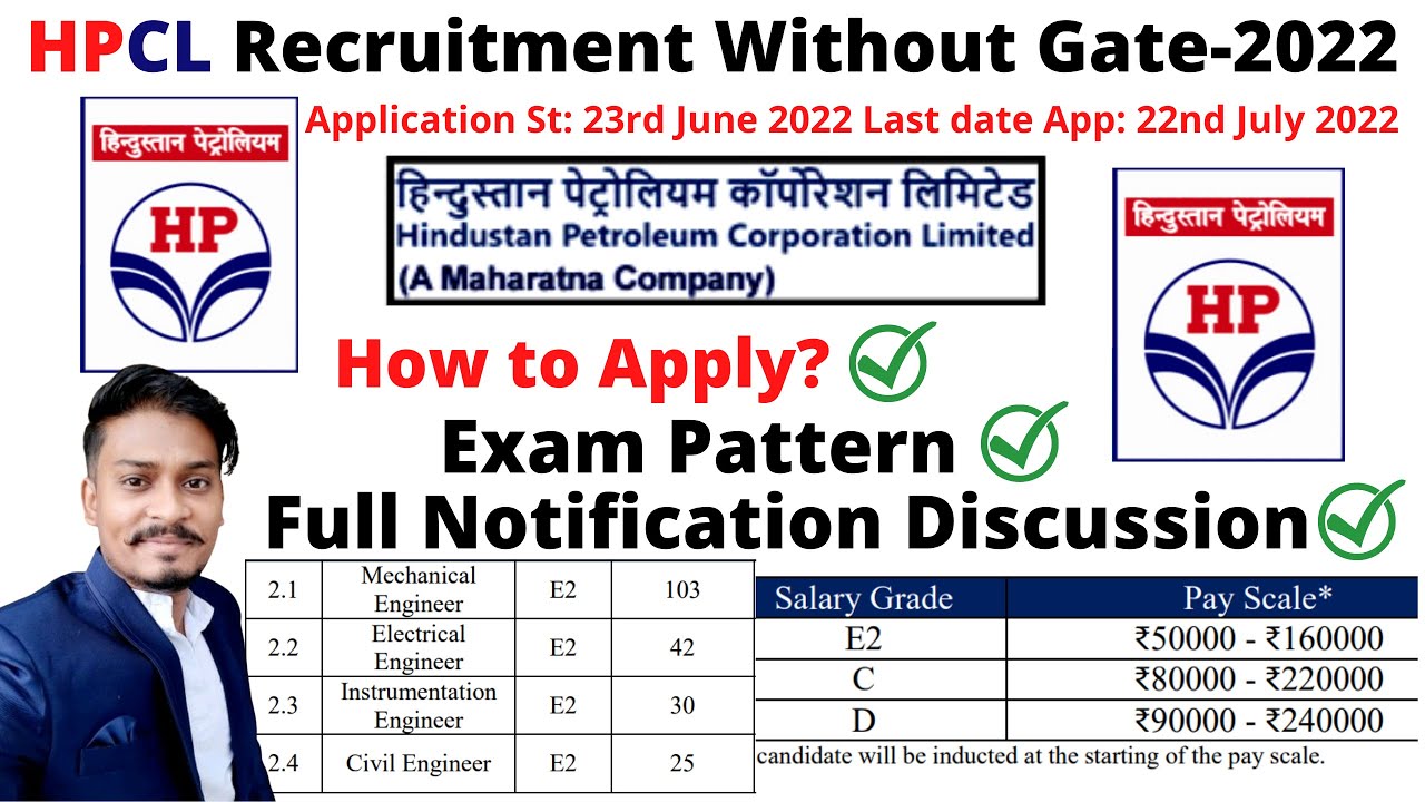 HPCL Recruitment 2022 || How to Fill HPCL Application Form Hpcl recruitment Without GATE 2022