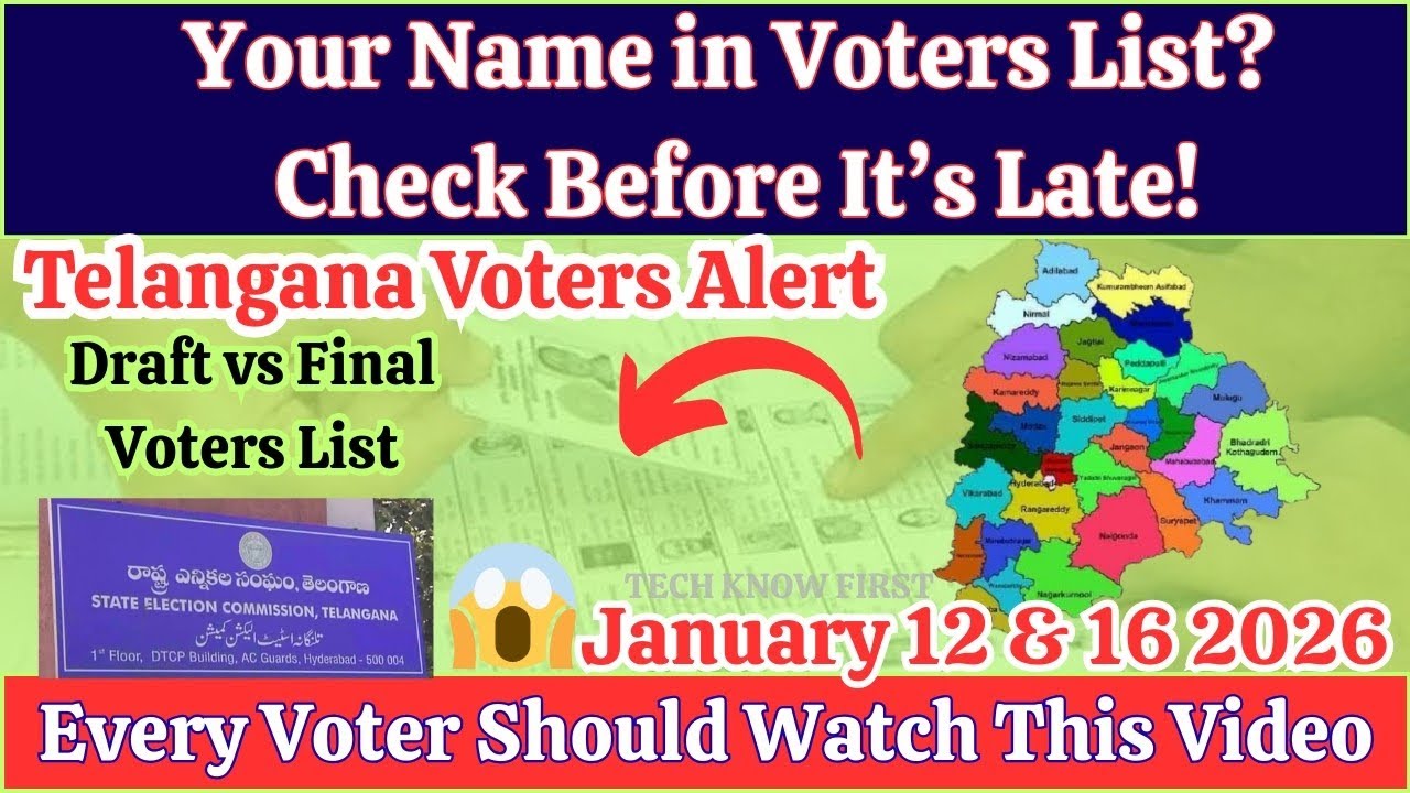 Final Voters List 2026 Telangana 😱 | Draft vs Final List Explained | Telangana Municipal Elections 