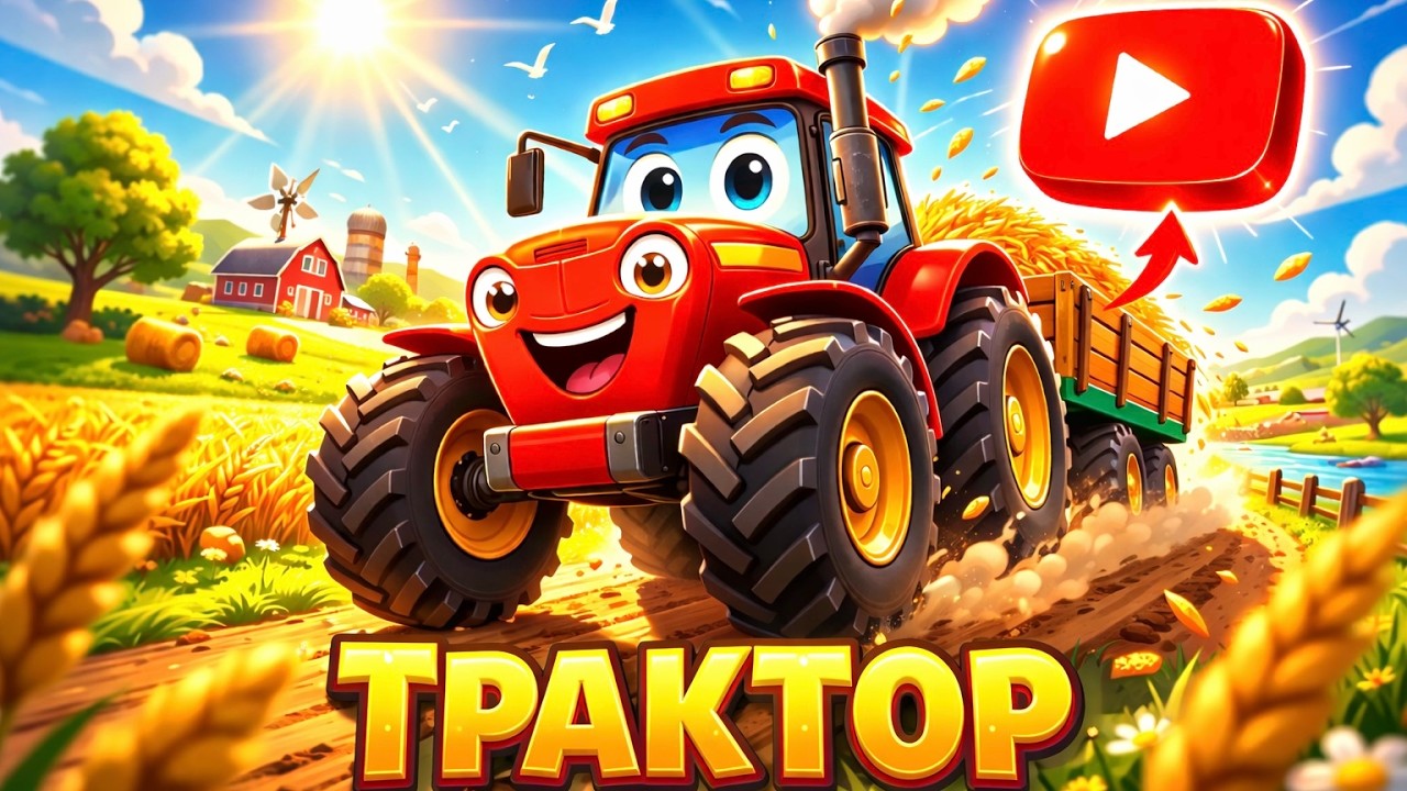 🚜 ТРАКТОР 🚜 | Гүр-гүр-гүр! Балаларға арналған көңілді ән