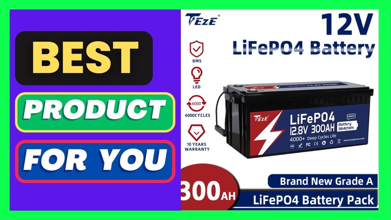 Best Top Selling TezePower 12.8V 300Ah LiFePO4 Battery Pack on Aliexpress