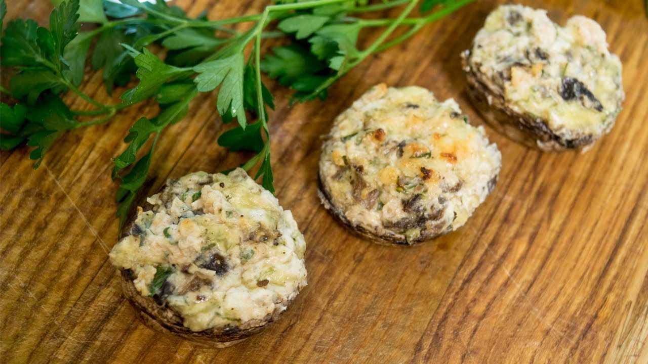 The Best STUFFED MUSHROOMS with Shrimp