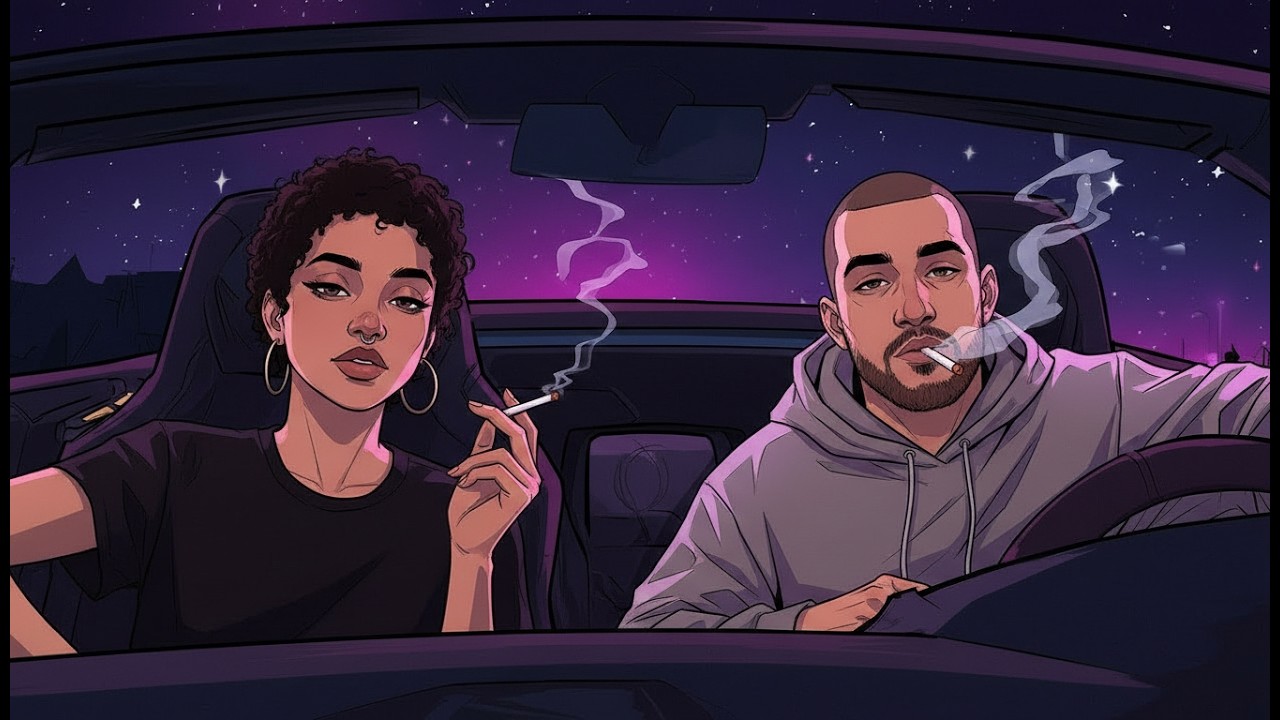 Neon Drift 420 — Smooth Streets | Chill Rap Night Drive (1 Hour Mix)
