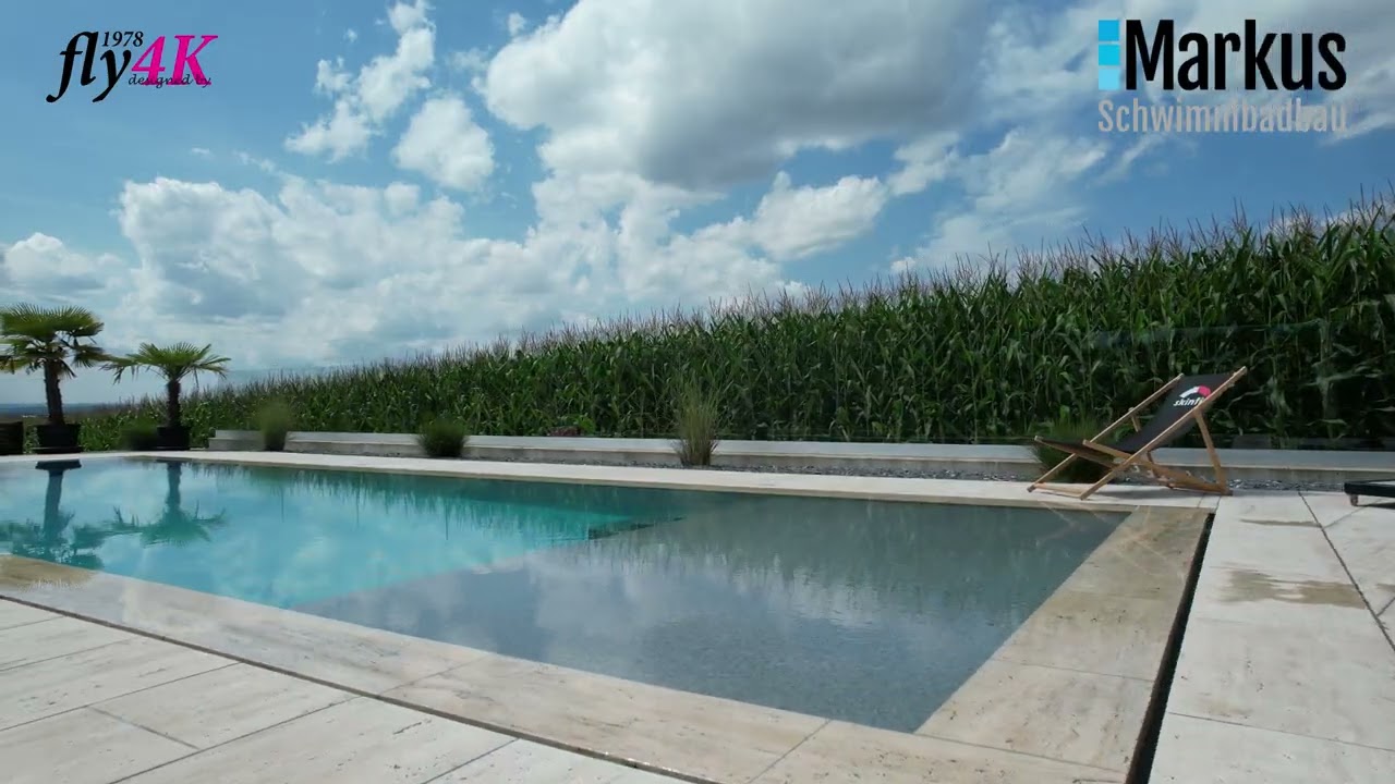Überlauf Pool - hellgrau Folie - Auftritt Sitzplatz Touch Prestige